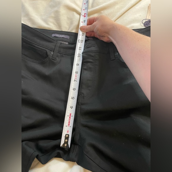 NYDJ Ami skinny court ankle fray hem black rinse NWT size 14 stretchy denim - Picture 10 of 15